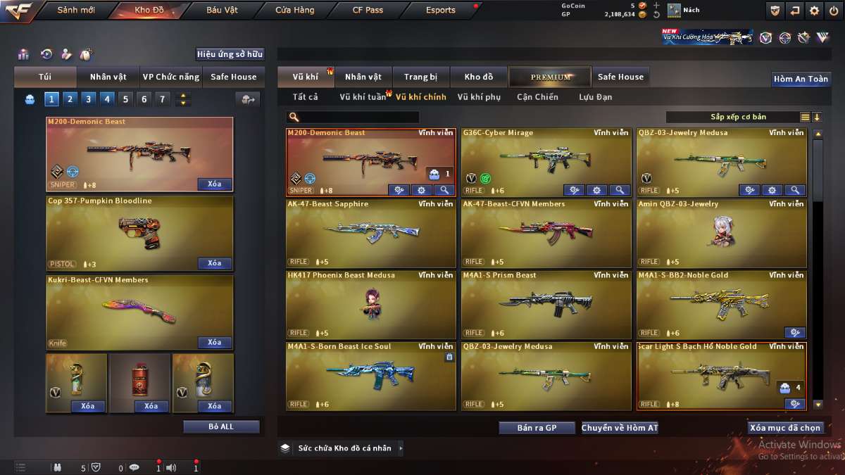 shop acc cf uy tin gia re